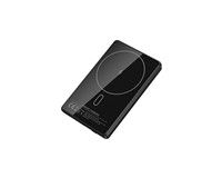 10000mAh PD20W Power Bank Affichage LCD Power Bank Charge magnétique sans fil Aluminium + boîtier en verre trempé Power Bank