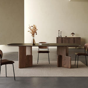 <span class=keywords><strong>Tavolo</strong></span> da Pranzo in Ardesia, <span class=keywords><strong>Tavolo</strong></span> Lungo per Soggiorno, da Posizionare Contro il <span class=keywords><strong>Muro</strong></span>, Set <span class=keywords><strong>Tavolo</strong></span> da Pranzo in Legno Massello di Lusso Semplice - Product Image 2