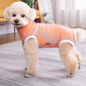 <b>Dog</b> Thin Belly Protection Vest Free Stripe Shirt with Back Buckle <b>for</b> Female <b>Dogs</b> Post-Sterilization & Weaning - Product Image 2