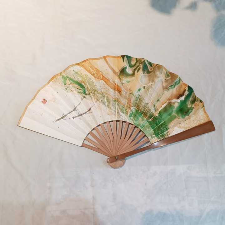 Oriental Lacquer Folding Fan - Exquisite Photography Prop for Cultural ...