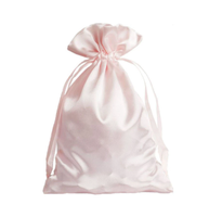 Sacs cadeaux à cordon personnalisés avec logo, en tissu satiné de soie anti-poussière, impression sérigraphique, promotion pour usage industriel de perruques