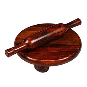 Exclusive Quality Solid Wooden Chapati <b>Rolling</b> Pin And Board For Kitchen Accessories Chakla Belan At Bestest Prices - Product Image 1