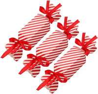 Boîte à dragées en carton rigide personnalisable de couleur unie, gaufrée, pour mariage, Noël, Nouvel An, en forme de bonbon ou de pain d'épices