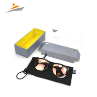 Boîte de rangement pour lunettes en papier écologique recyclable personnalisée, boîte rigide en papier pour lunettes de soleil et lunettes de vue avec logo imprimé