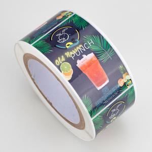 สติกเกอร์ติดบรรจุภัณฑ์เครื่องดื่มกันน้ำแบบสี่เหลี่ยมผืนผ้า Old Nassau Punch ผลิตจากวัสดุ PET แบบติดเอง พิมพ์ดิจิทัลตามสั่ง - Product Image 3