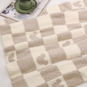 Bán buôn Hot Bán chăn sang trọng ném Kích thước Checker Gấu đầu Trọng lượng nhẹ chăn mềm ấm cúng thoải mái checkboard chăn - Product Image 2