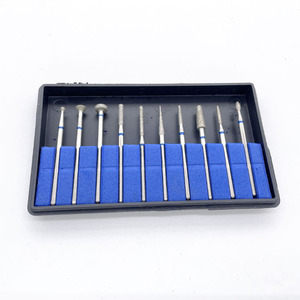 Cina elettrolitica a grana media 10 pezzi popolare HP handpiece dentale laboratorio <span class=keywords><strong>zirconia</strong></span> macinato lucidatura per fresa dentale diamantata kit - Product Image 2