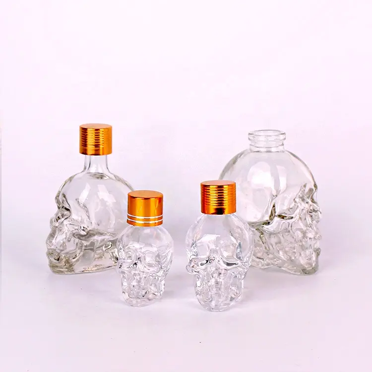 Tüm boyut temizle kafatası şekli cam şişeler için uçucu yağ <span class=keywords><strong>parfüm</strong></span>