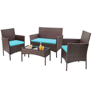 Fauteuil à bascule d'extérieur <span class=keywords><strong>en</strong></span> rotin PE personnalisable à faible MOQ, ensemble de chaises à bascule <span class=keywords><strong>en</strong></span> osier <span class=keywords><strong>pour</strong></span> véranda et jardin - Product Image 3