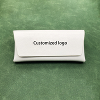 Boîte à lunettes en cuir PU faite à la main en gros, étui à lunettes de soleil personnalisé avec logo, étui à lunettes de voyage pliable
