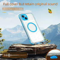 SHELLBOX mat sensation de peau mise à niveau anti-chute coin 100% étui de téléphone étanche pour iphone 15/15 pro/15 plus/15 pro max avec sangle