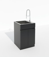 Lavabo en aluminium écologique personnalisé résistant à l'eau conception étanche pour balcon gain de place Machine à laver le bain