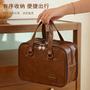 Portable Waterproof <b>Large</b> Capacity <b>Cosmetic</b> <b>Bag</b> With Multiple Compartments For Travel And Everyday Use - Product Image 2