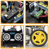Tscinbuny Kit de Robot de Coche Inteligente Mini Programable 2WD, Proyecto de Educación STEM para Niños Escolares