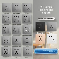 Prise Intelligente avec Minuteur, Contrôle de la Puissance, Panneau de Commande Mural en Verre Trempé AG, Interrupteur à Télécommande Sans Fil USB