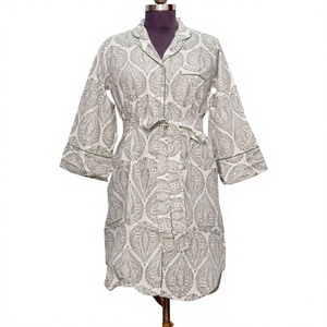 Handmade Dress For Women And Girls Indian Cotton Shirt Floral Print Long Night Gown Maxi Soft Comfortable Bridal <b>Wrap</b> Wholesale - Product Image 1