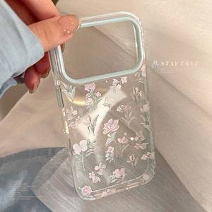 <span class=keywords><strong>Cover</strong></span> per iPhone 17 Pro Max 14 con Fiori Blu Freschi, Morbida e Fresca al Tatto, Trasparente per iPhone 13 12 11 - Product Image 1