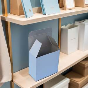 Custom Logo Recycled Materials Modern Luxury Cosmetic Skin Care Small Foldable Self Erecting Paperboard <b>Boxes</b> with White Finish - Product Image 3