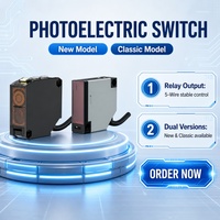 Saklar Sensor Fotoelektrik 12-24V Sensor Sinar Fotoelektrik E3JK-R4M1 Sensor Kedekatan Fotoelektrik Refleksi Terbalik
