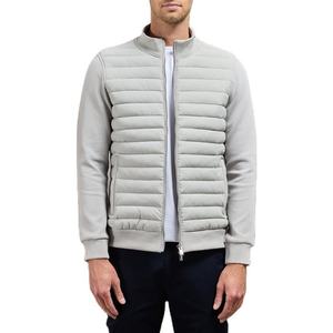 Veste matelassée de style européen et américain, de haute qualité, pour homme, col montant, veste en tricot à empiècements pour l'automne - Product Image 4