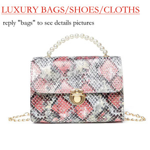 Bolso con asa de perlas de piel de serpiente para mujer, nuevo diseño, bolsos con solapa de cuero Pu a la moda para mujer - Product Image 4