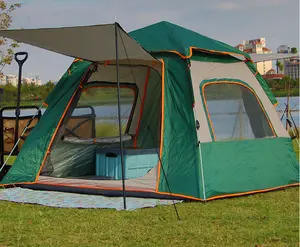 Tienda de campaña plegable doble apertura rápida automática protector solar mosquito repelente de lluvia para acampar al aire libre engrosada