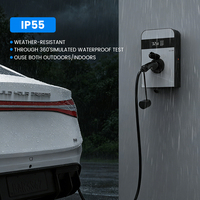 AC EV Wallbox-Ladestation mit Typ-2-Anschluss und Optionalen SAE J1772 und Tesla Anschlüssen für Weltweite Einsatzmöglichkeit