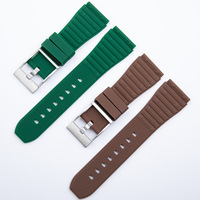 Bracelet de montre en silicone pour homme 22 24 mm, bracelet de remplacement sport et plongée, vente en gros, personnalisé OEM ODM