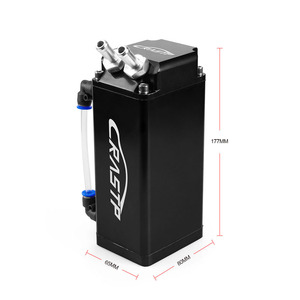 Kit de récupération d'huile en aluminium carré RASTP 750ML - Conception à déflecteurs pour système PCV, réduit l'accumulation de <span class=keywords><strong>carbone</strong></span>, comprend des tuyaux et des raccords - Product Image 4