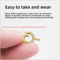 Fermoir en argent XD S925 avec diamants, fermoir à ressort, fermoir pour collier de perles, connecteur de bracelet, accessoire DIY, fermoir d'extrémité de chaîne