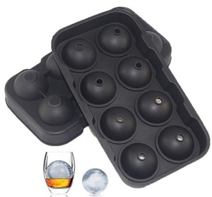 Grand bac à glaçons rond en silicone écologique Libération facile Machine à glaçons flexible pour whisky Outils de crème glacée faits maison - Product Image 4