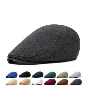 Gorra plana de pana a cuadros escoceses cortavientos al por mayor, estilo boina o gorra de periódico. - Product Image 1