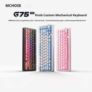 MCHOSE G75 V2 Üç Modlu Mekanik Klavye Yan Tarafı İşlemeli Kablosuz Mekanik Oyun E-Spor Klavyesi - Product Image 1