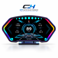 Jauge LCD GPS OBD2 P3 6 pouces avec mesureur de force G, 13 interfaces utilisateur, inclinateur multilingue et scanner PID pour la réglage automobile