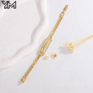 Bracciale Classico Religioso San Giuda con Croce, in Rame Placcato Oro, Semplice ed Elegante, per Uomo e Donna - Product Image 5