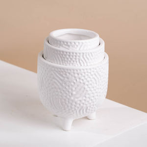 <span class=keywords><strong>Pot</strong></span> <span class=keywords><strong>de</strong></span> fleurs en céramique, Relief nid d'abeille, Style nordique, avec <span class=keywords><strong>pied</strong></span>, pour décoration <span class=keywords><strong>de</strong></span> jardin, maison, bac à plantes, vente en gros, - Product Image 6