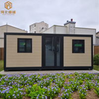Maison modulaire extensible à double aile de 20, 30 ou 40 pieds, 1 à 4 chambres avec salon, sur mesure, type conteneur