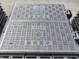 Couvercle de manhole carré en <span class=keywords><strong>fonte</strong></span> d'acier sur mesure 400*600 pour usage extérieur en parc, haute pression 400KN, durable, anti-corrosion, résistant au feu - Product Image 2