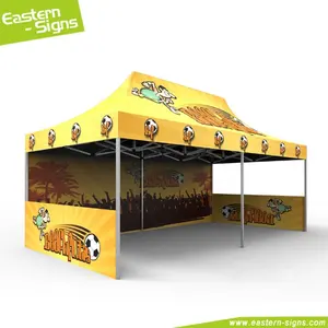 อลูมิเนียมแบบพกพาที่กำหนดเอง600D ผ้า Oxford งานแสดงสินค้ากลางแจ้ง10 'X 20' Ez Pop Up Canopy สำหรับการโฆษณา