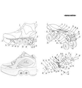 Roller ShoesWheels Rounds de chaussures de course Patins à roulettes Chaussures pour chaussures de patinage unisexes - Product Image 3