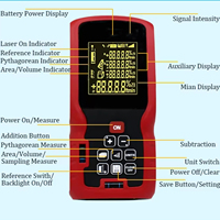 Télémètre laser de qualité industrielle, haute précision, 2,0 mm, portée 40 m, étanche IP54, garantie 3 ans, design compact rétroéclairé