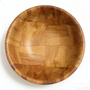 Eco-Friendly <b>Novelty</b> Polished Natural Small Wooden Bowls Serving Bowl <b>Candle</b> Display Prayer Dough Salad Fruit Decor Kitchenware - Product Image 1
