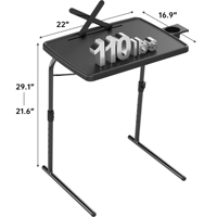 Support pour ordinateur portable pliable LuckyOCT réglable en hauteur (6 positions), 56*43*70cm, plateau TV, table portable pliable