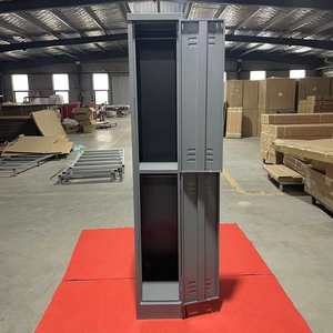 Tùy chỉnh bền thân thiện với môi trường hai tầng kim loại đôi cửa tủ khóa cho phòng tập thể dục trường thay đổi phòng thiết kế hiện đại Knock-down - Product Image 4