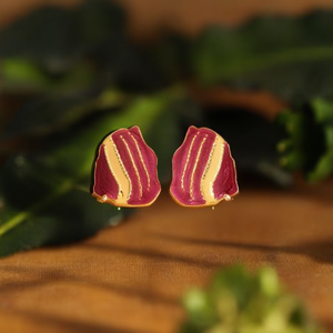 Pendientes de Moda con Diseño en Rojo y Dorado, Acero Inoxidable 316L con Baño de Oro PVD, Resistentes y Sostenibles - Product Image 3