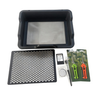 Plateau de décantation pour bourgeons d'herbes en plastique PP de haute qualité avec écran en maille enfichable, outils de tamisage à sec, ensemble d'outils de jardinage portables