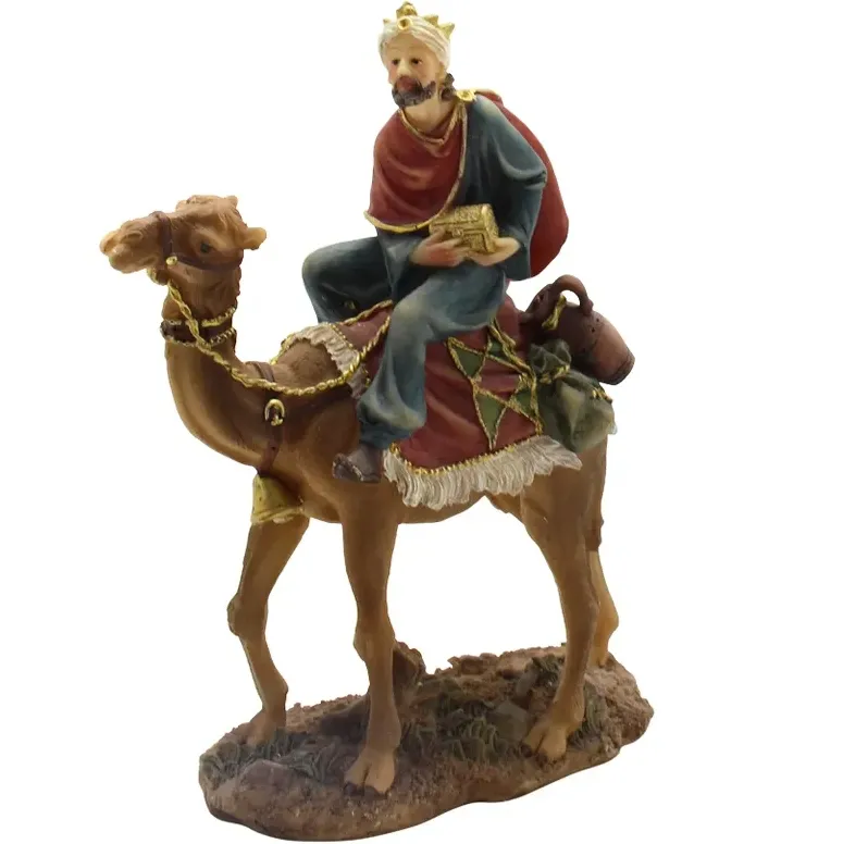Resin religion Jesus takes treasure and rides a camel to decorate the statue