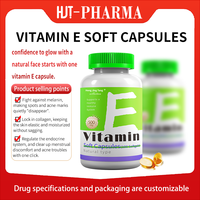 Vente directe d'usine, capsules de vitamine E en gélule molle, complément alimentaire pour les soins des cheveux et de la peau, certifié HALAL, pour adultes