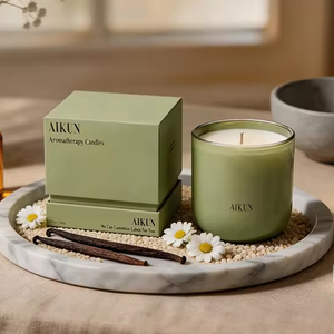 AIKUN Customized Box Design Large Strong Scented Oil <strong>Candle</strong> Home Decoration Custom Soy Wax Glass Jar Scented <strong>Candle</strong> - Product Image 1