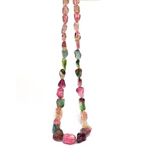 AAA Bio Natural Multi turmalina 8x10mm-11x17mm tallado orgánico Pepita corte a mano piedras preciosas cuentas caídas de lujo para joyería - Product Image 3
